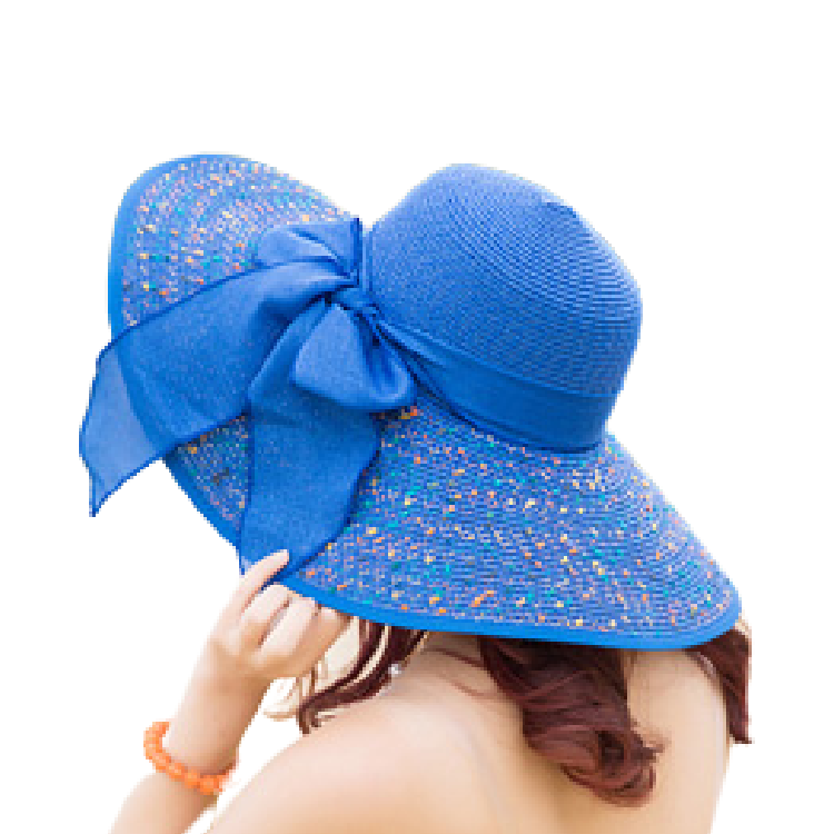 Ladies Summer Sun Hats - M (56-58cm) - Royal Blue