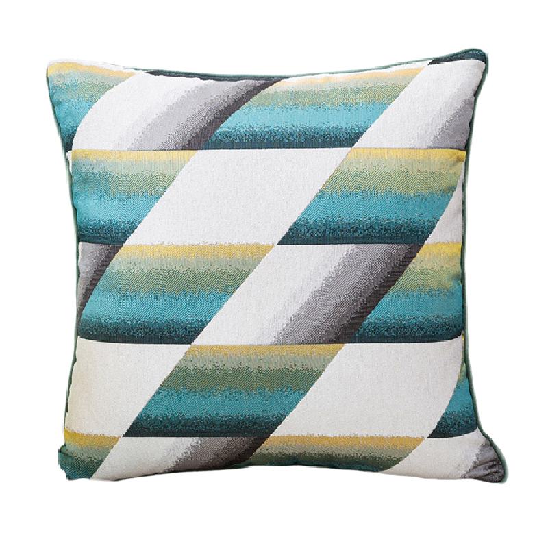 Scatter Cushions Diamond Jacquard 45 x 45cm - diamond-shaped green jacquard