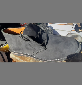 Black Smooth Leather half Boot