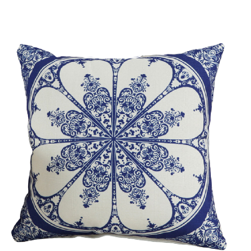 Blue and white Porcelain China Cushions - Quiet Sky