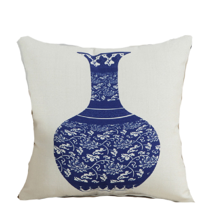 Blue and white Porcelain China Cushions - Blue and White Love-Vase