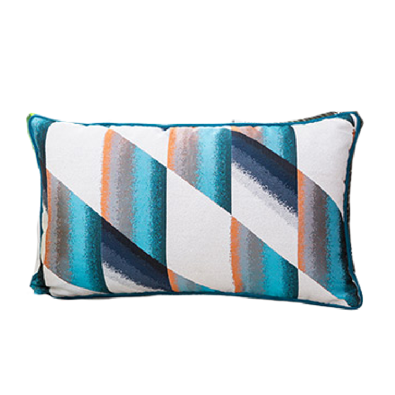 Scatter Cushions Diamond Jacquard 30 x 50cm - diamond-shaped blue jacquard