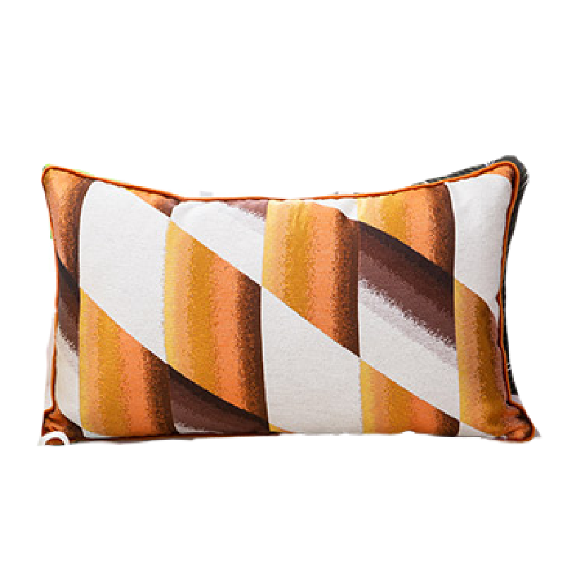 Scatter Cushions Diamond Jacquard 30 x 50cm - diamond grid orange jacquard