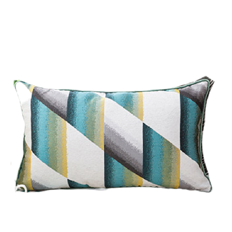 Scatter Cushions Diamond Jacquard 30 x 50cm - diamond-shaped green jacquard