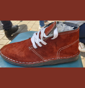 Brown Suede Leather half boot