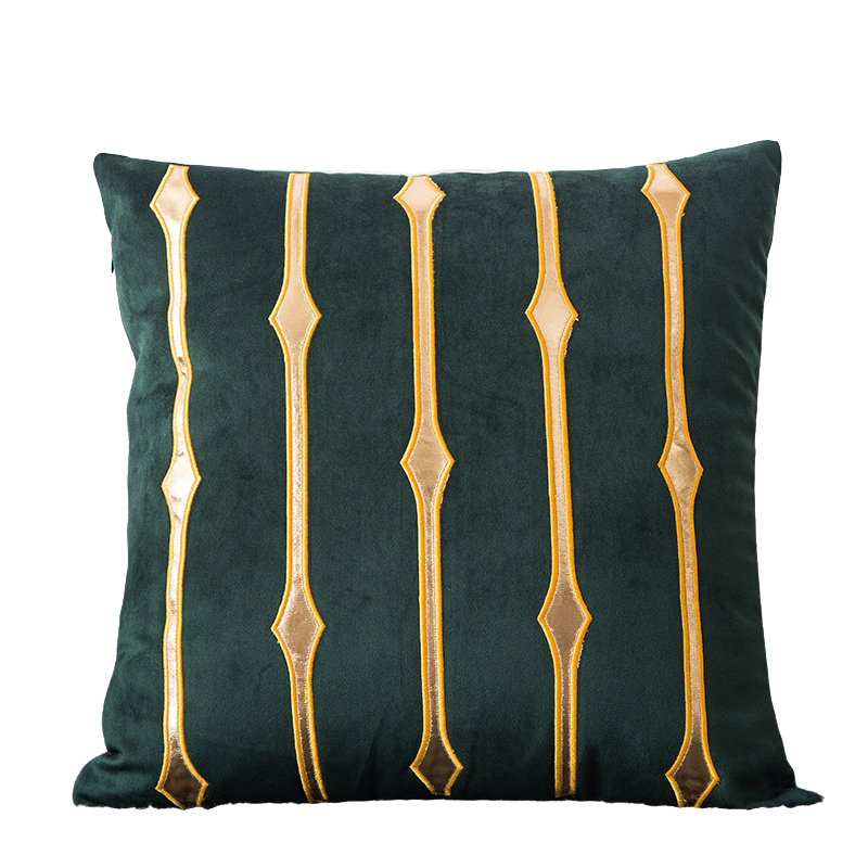 Dutch Velvet Scatter Cushions Including Inner - Bronzing-45x45cm - Dark Green