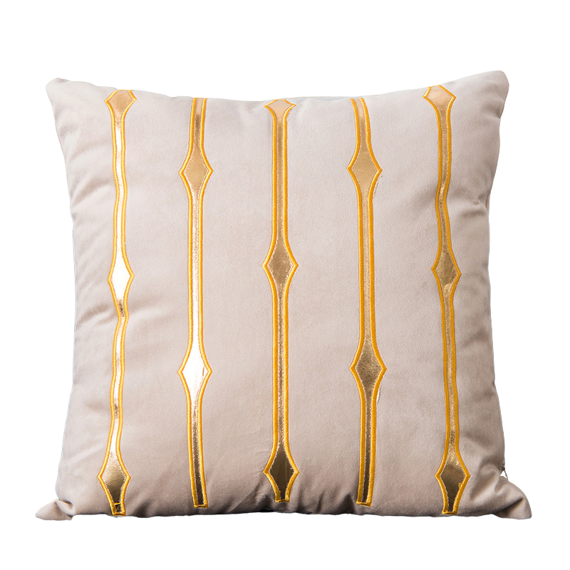 Dutch Velvet Scatter Cushions Including Inner - Bronzing-45x45cm - Light Khaki